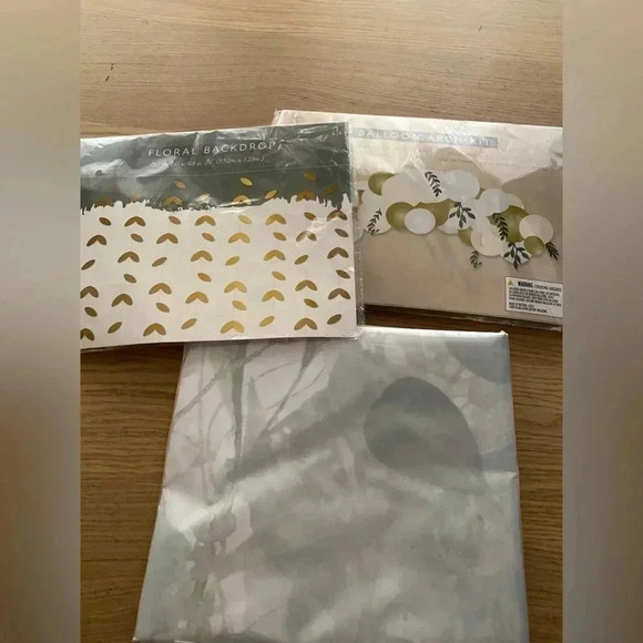 7x5ft Greenery Happy Birthday Backdrop Gold Green Eucalyptus Leaves Bundle - Picture 5 of 9